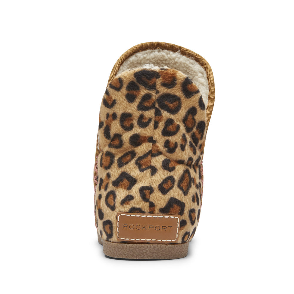 Rockport Singapore Womens Boots - truTECH Veda Slipper Leopard - QD5032698